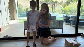 Stelle Kids Double Buckle Slide Sandals Try On Review | Black Cloud Pool Slides