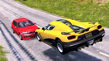 Head-On High Speed Crashes #1 - BeamNG Drive