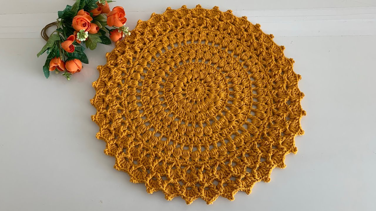 Sousplat em crochê Resplendor passo a passo