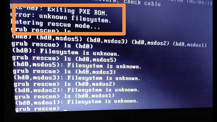 GRUB RESCUE(filesystem is unknown) after deleting Linux partitions on your dual boot pc