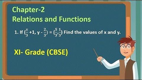 If (x/3 +1, y - 2/3) = (5/3,1/3) Find the values of x and y.