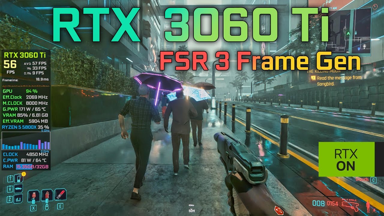 FSR 3 Frame Gen RTX 3060 TI - Cyberpunk with Path Tracing - YouTube