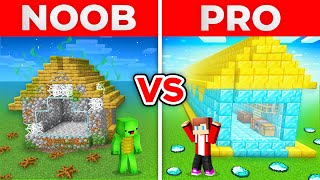 JJ And Mikey NOOB vs PRO Poor And Rich LONGEST House in Minecraft Maizen