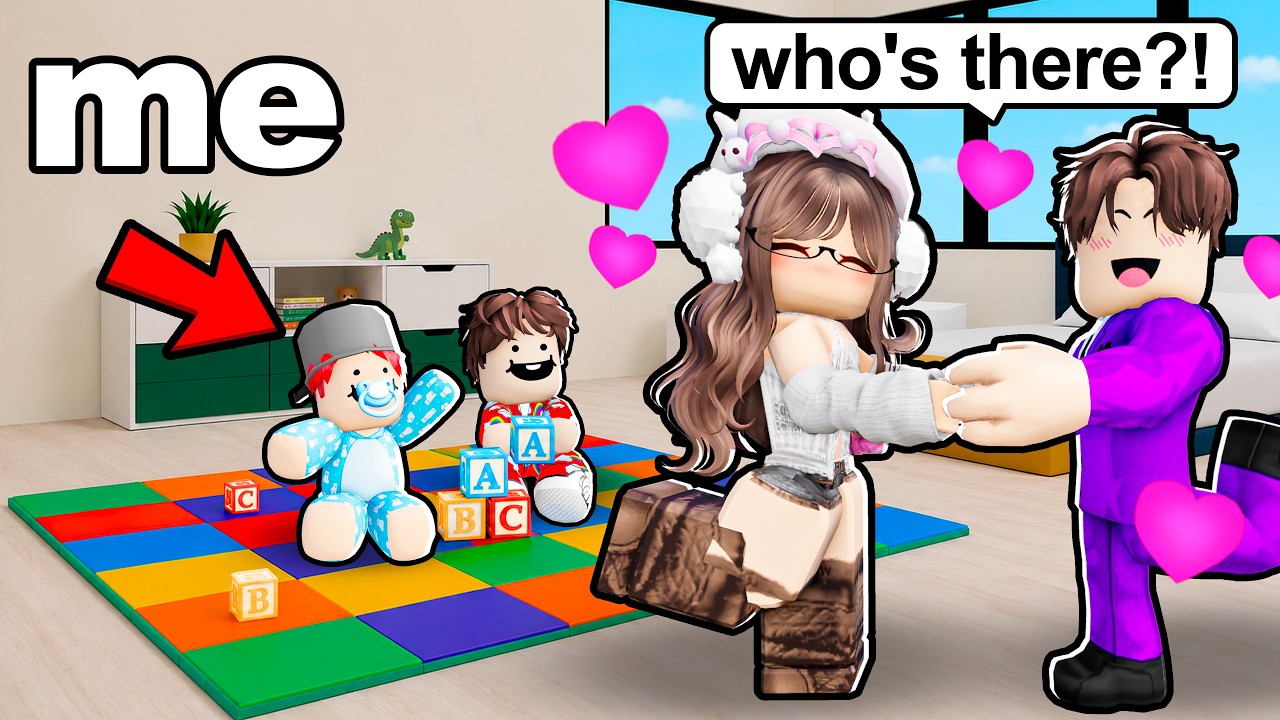 Spying on ONLINE DATERS as BABIES in Roblox!