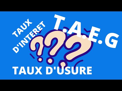 news de l'immo : taux d'intérêt / TAEG / taux d'usure qu'elle est la différence