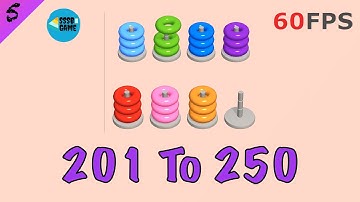 Hoop Stack: Level 201 To 250 , iOS Walkthrough