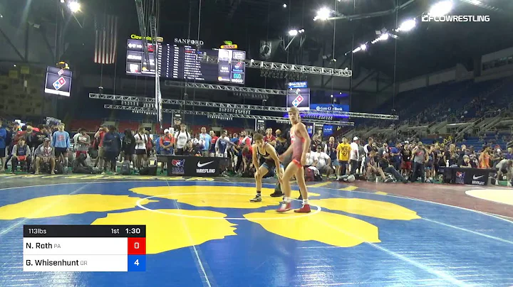 113 Lbs Rnd Of 16 Nathan Roth Pennsylvania Vs Gabe...