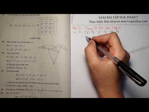 Video Giải bài 50 trang 46 SGK toán 7 tập 2 - youtube