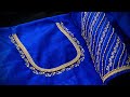 Beautiful Aari embroidery back neck design for wedding