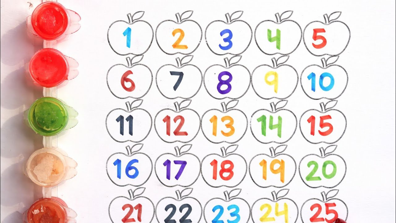 counting 1 to 25 for kids | learn numbers with colors | kids learning video