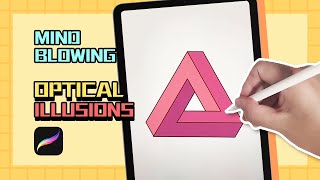 OPTICAL ILLUSION | Impossible Triangle | How To Draw | Digital Painting