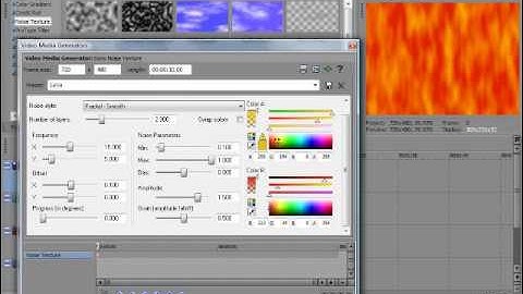 how to make a noise texture  on Sony Vegas