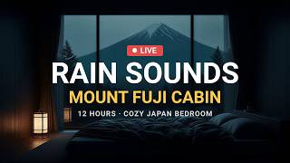 🔴 Heavy Rain Sounds for Sleeping All Night | Dark Japanese Mountain Cabin | 12 Hours Sleep