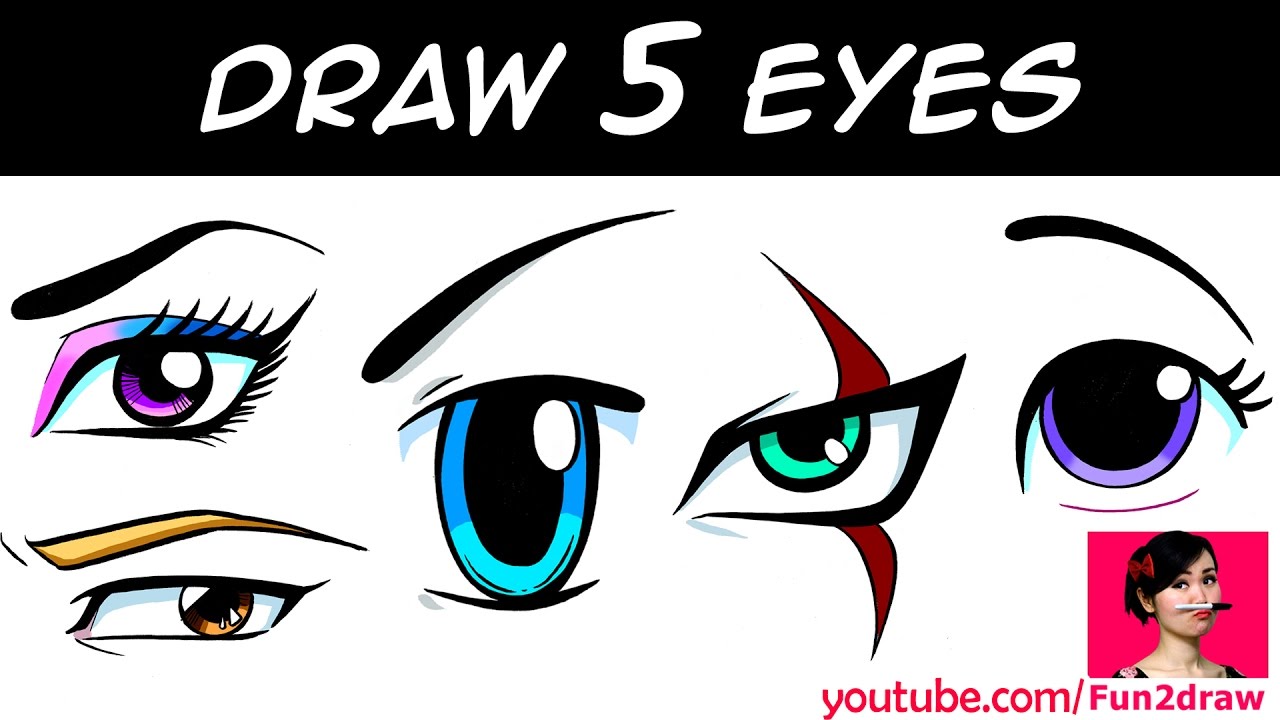 Draw Eyes in 10 Anime Styles - Female: How by Yu, Mei