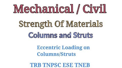 S O M - Columns and Struts - Eccentric Loading in Columns / Struts