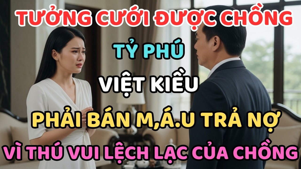 TƯỞNG CƯỚI ĐƯỢC CHỒNG TỶ PHÚ, VIỆT KIỀU PHẢI BÁN M,Á.U TRẢ NỢ DO THÚ VUI LỆCH LẠC CỦA CHỒNG