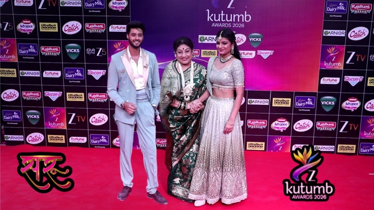 Saru Serial Lead Saru, Ved, Dadi At Zee Kutumb Awards 2026