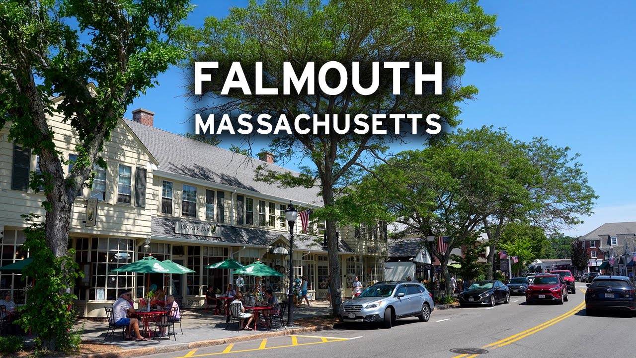 🇺🇸 Falmouth, Massachusetts - Summer Stroll on Main Street  [4K]