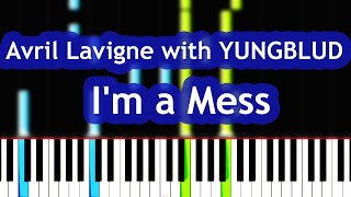 Avril Lavigne - I'm a Mess (with YUNGBLUD) Piano Tutorial screenshot 5