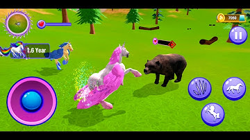 Unicorn horse family simulator #2 - Animal Game Android Gameplay