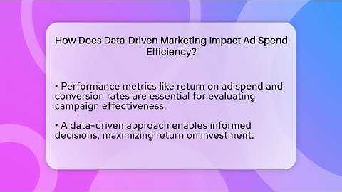 How Does Data-Driven Marketing Impact Ad Spend Efficiency? | Modern Marketing Moves News