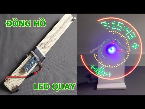 led arduino  New 2022  Chế Đồng Hồ LED Quay Với Arduino Nano