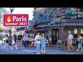 Paris, France ☀️ 🔥 - Paris summer heat - Paris walking tour - Paris 4KHDR