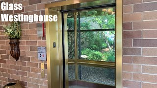 Awesome Glass Westinghouse Hydraulic Elevator @ Crystal Lake Office Pavilion - Crystal Lake, IL