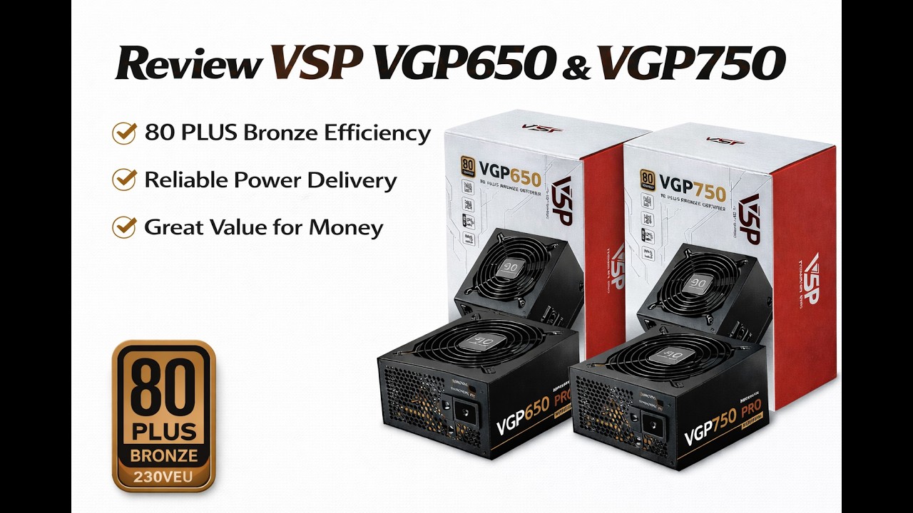 Nguồn máy tính VSP VGP750BRU PRO 750W 80 Plus Bronze