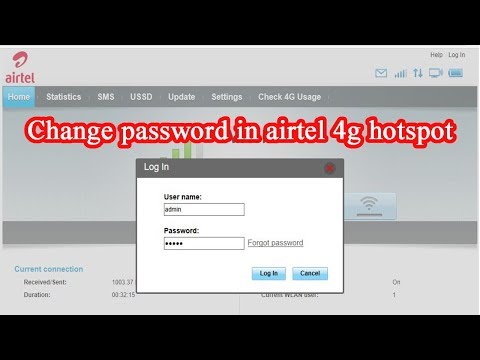 How to change password in airtel 4g hotspot portable wifi router