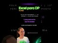Lembrete: Curso Excel para DP