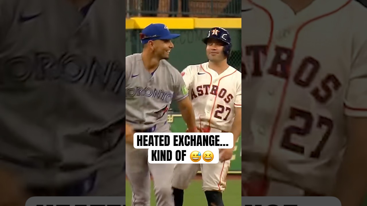 Team Venezuela teammates Andrés Giménez and Jose Altuve messing around 😆 #MLB #Toronto #BlueJays