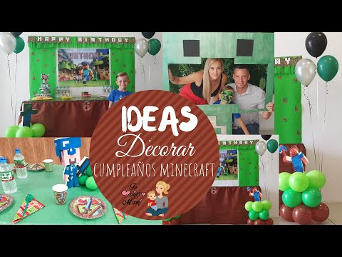 Ideas para DECORAR Cumpleaños de MINECRAFT paso a paso