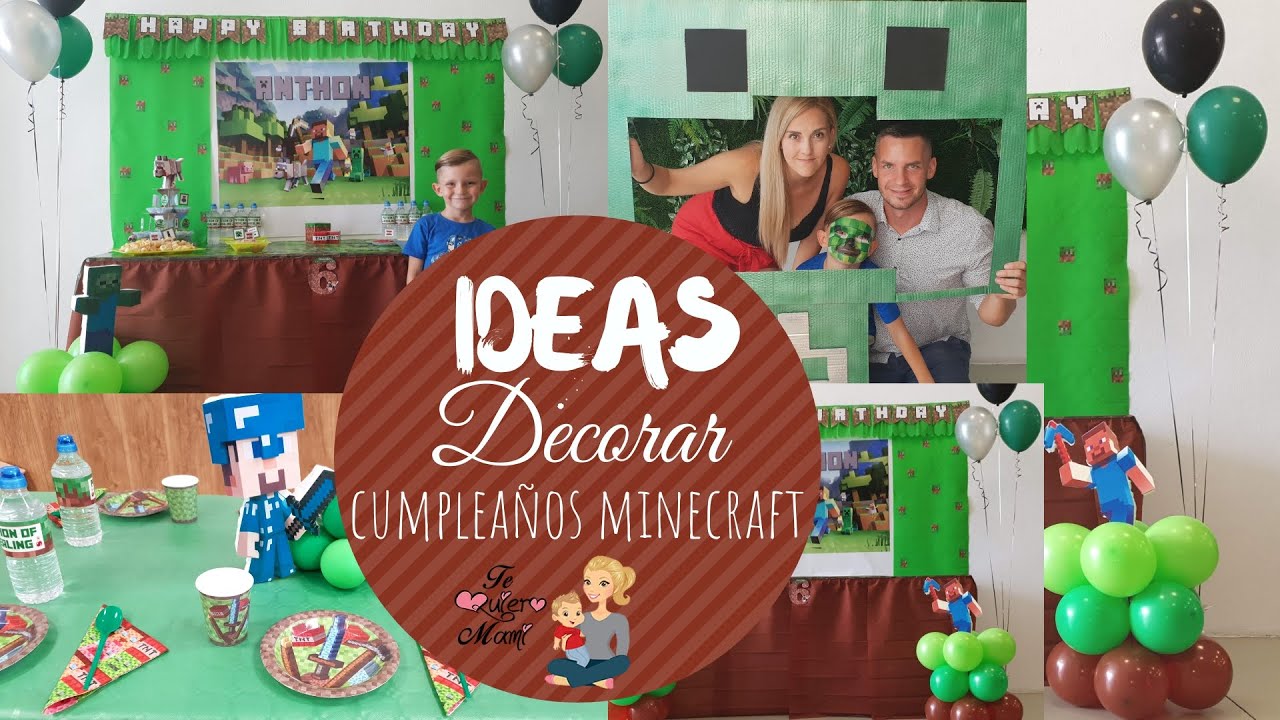 Ideas Cumpleaños Minecraft - Como decorar y hacer adornos para tu fiesta