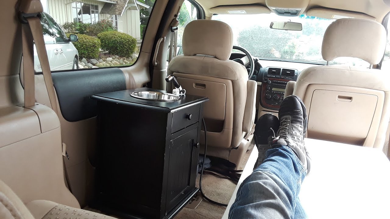 minivan with toilet
