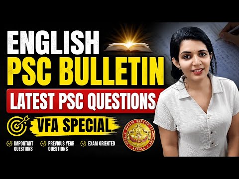 ENGLISH PSC BULLETIN VFA special ||sruthys learning square||LDC ||degree mains
