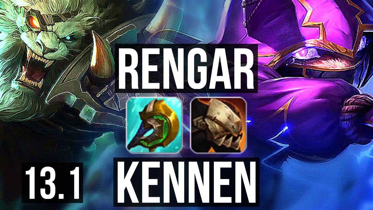 RENGAR vs KENNEN (TOP) | Rank 2 Rengar, 7/1/6, 400+ games, Dominating ...