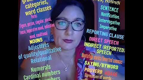 English by Adriana, Grammar, grammatical categories, word classes, description and classification