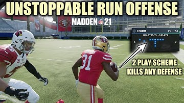 UNSTOPPABLE MADDEN 21 RUN OFFENSE! THIS TWO PLAY SCHEME KILLS EVERY DEFENSE! MADDEN 21 TIPS