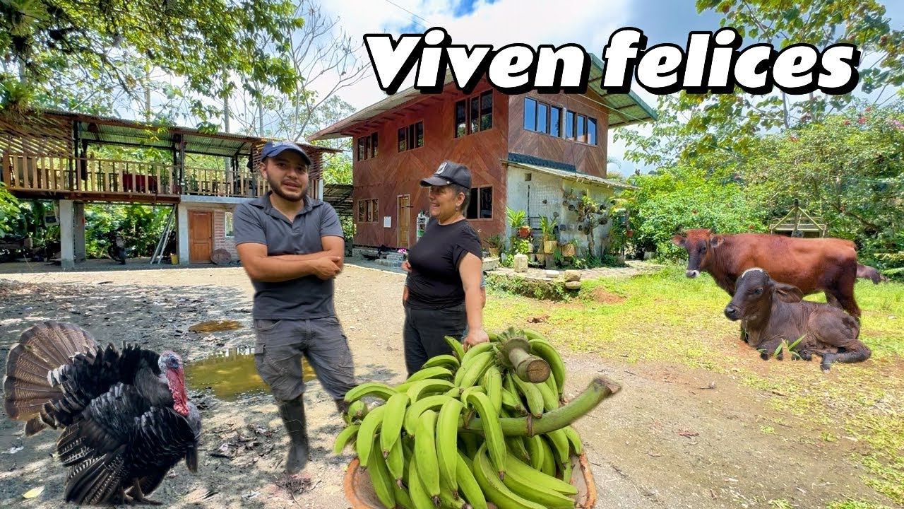 Viven en la selva tropical en su finca lo tienen Todo