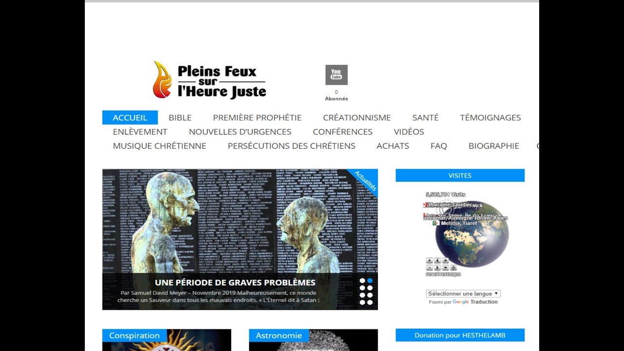 Article du 16 novembre de Pleins Feux sur l'Heure Juste avec images... YouTube Article du 16 novembre de Pleins Feux sur l'Heure Juste avec images... YouTube