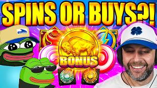 SPINS VS BONUS BUY BATTLE WHILE PLAYING TONS OF GAMES!!