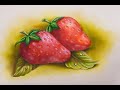 PINTURA EN TELA // cómo pintar fresas