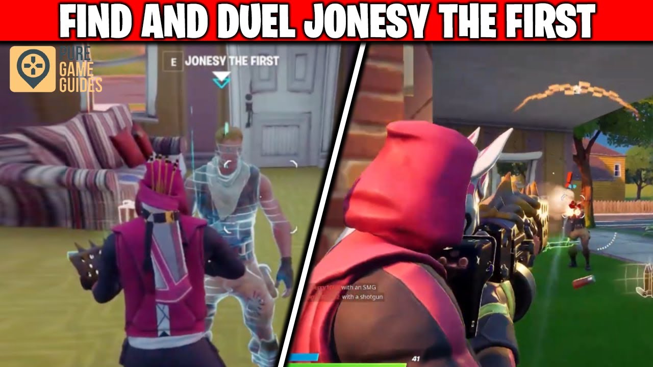 Where to find and duel Jonesy The First in Fortnite Part 2 Spire