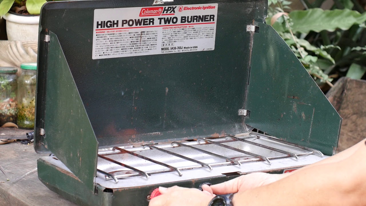 Coleman HPX 2 burner converter - YouTube