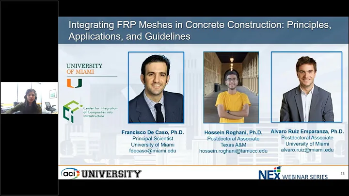 NEx Webinar 013: Integrating FRP Meshes in Concrete Construction