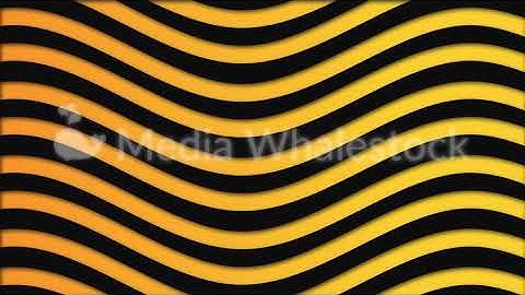 Abstract colorful background with black and yellow waves flowing slowly, seamless loop. Animation