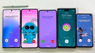 Incoming Call Samsung A55 + S25 Ultra + Galaxy Note 20 + Galaxy S10e + Z Flip 5 