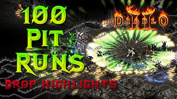 Diablo 2 - 100 Pit Run, Drop Highlights