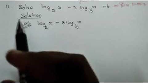 ##11 maths exercise 2.12-11| solve logx base 2- 3 logx base 1/2 =6  ன்  தீர்வு காண்க